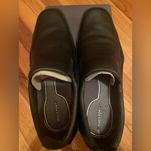 Rockport Black Slip-On Leather Loafers